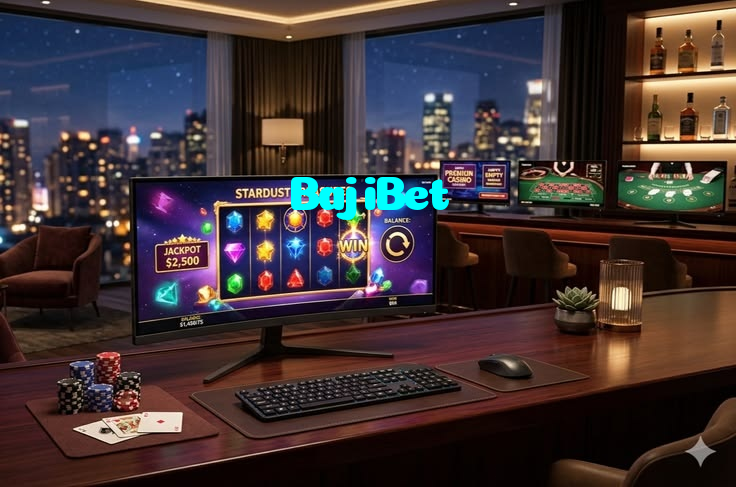 BajiBet casino presented on mobile device in Pakistan with slots and live games